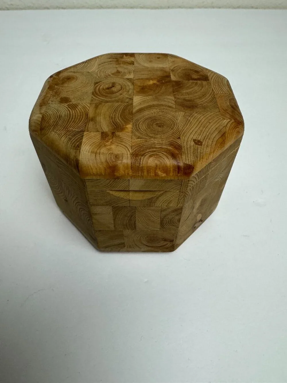 Hexagonal Burlwood Storage Trinket Box